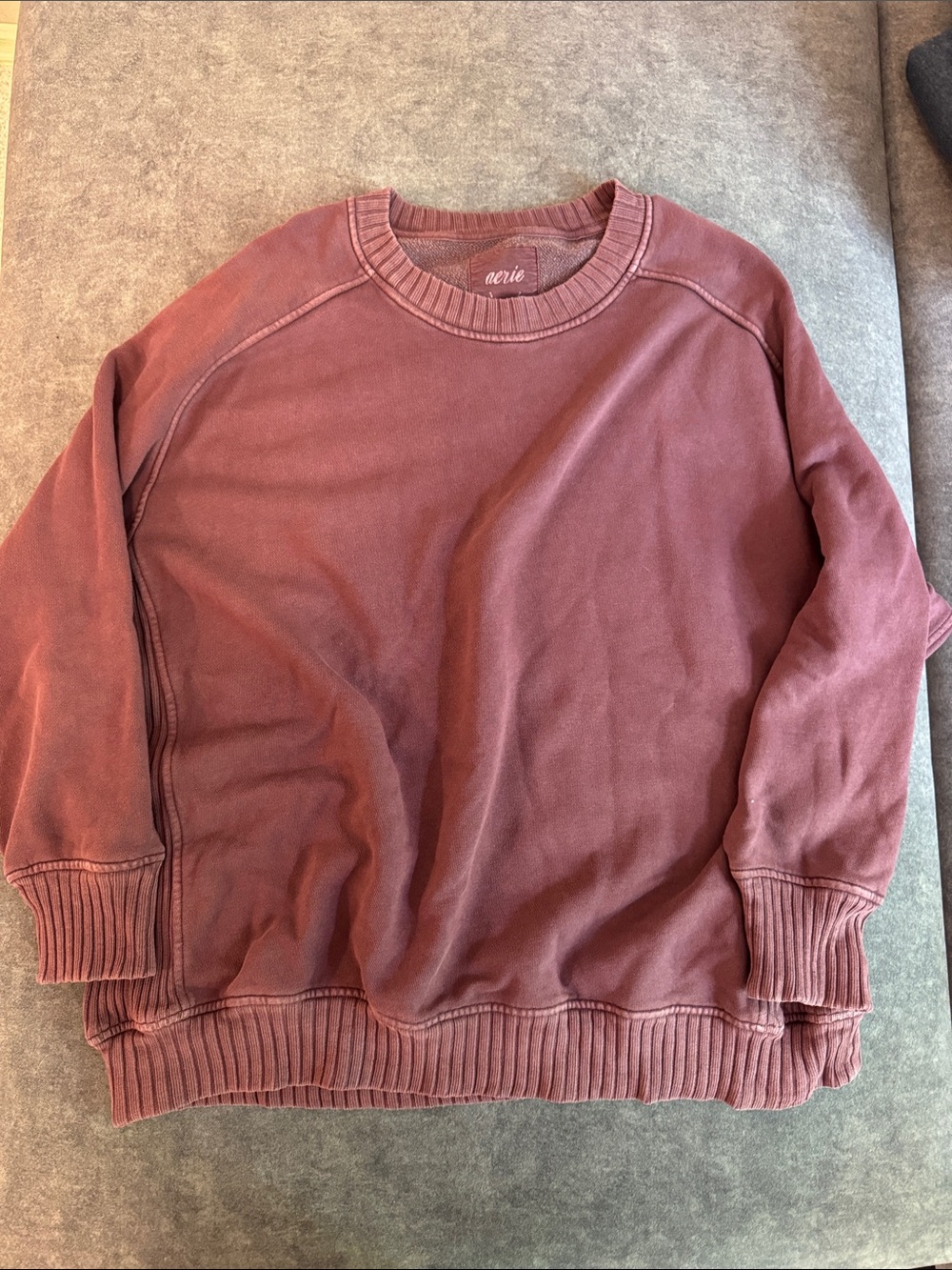 aerie Crewneck Sweatshirt maroon/mauve